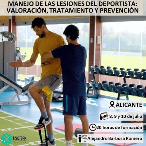 Curso Manejo Lesiones Deportista Alicante